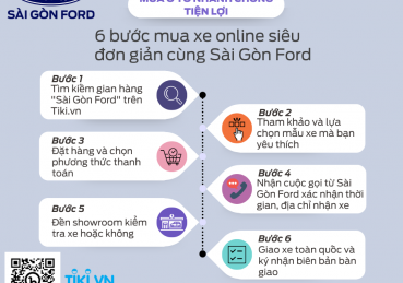 6 BƯỚC MUA HÀNG ONLINE TIỆN LỢI VỚI SÀI GÒN FORD TRÊN TIKI