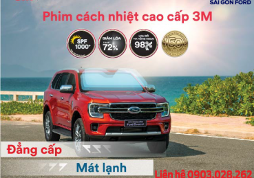 PHIM CÁCH NHIỆT 3M – PHỤ KIỆN CHÍNH HÃNG PHÊ DUYỆT BỞI FORD